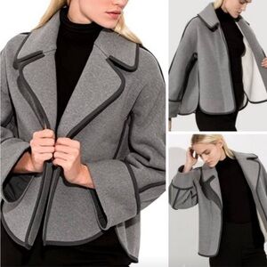 Kit and Ace Concordia Wrap Jacket Cropped Gray Trench Coat